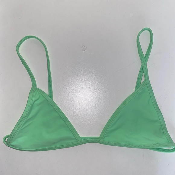 BASIC SWIM GREEN BIKINI TOP (M) - Picture 1 of 7
